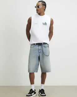 White Regular Fit Bellevue Hotel Tank Top