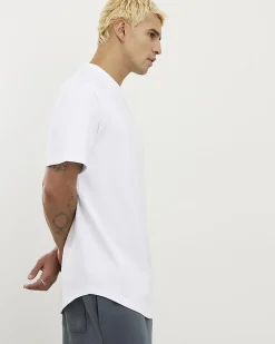 White Regular Fit Cotton Midweight T-Shirt