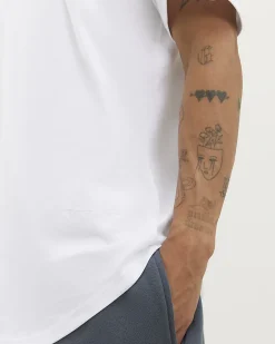 White Regular Fit Cotton Midweight T-Shirt