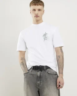 White Regular Fit Kanazawa Snake T-Shirt