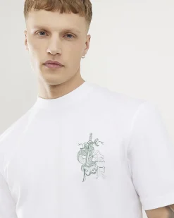 White Regular Fit Kanazawa Snake T-Shirt