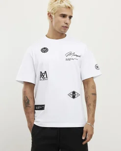 White Regular Fit Lightweight Graphic T-Shirt