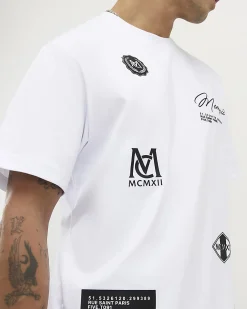 White Regular Fit Lightweight Graphic T-Shirt