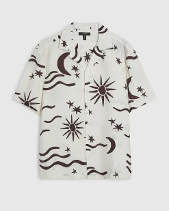 White Regular Fit Night Sky Shirt