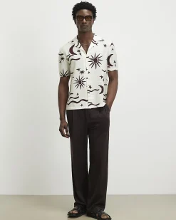 White Regular Fit Night Sky Shirt