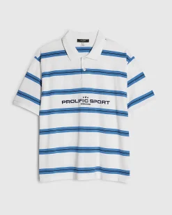 White Regular Fit Prolific Stripe Polo Shirt