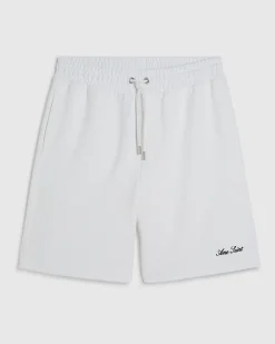 White Regular Fit Textured Shorts