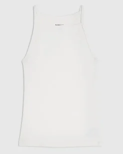 White Sleeveless Cotton Tank Top