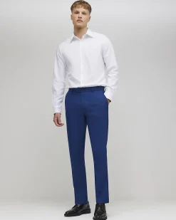 White Slim Fit Contrast Trim Cotton Shirt
