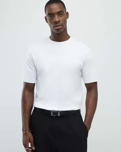 White Slim Fit Cotton Crew Neck T-Shirt