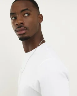 White Slim Fit Crew Neck Midweight T-Shirt