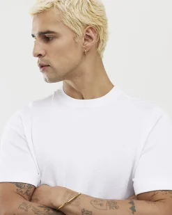 White Slim Fit Essential Knit T-shirt