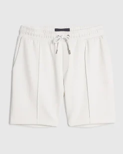 White Slim Fit Interlock Shorts