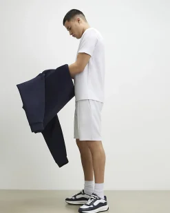 White Slim Fit Interlock Shorts