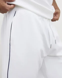 White Slim Fit Polo Shirt and Short Set