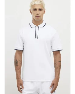 White Slim Fit Polo Shirt and Short Set