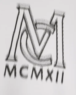 White Slim Fit Shadow Graphic T-Shirt