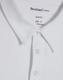 White Slim Fit Short Sleeve Polo Shirt