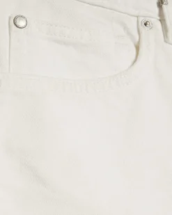 White Slim Fit Shorts