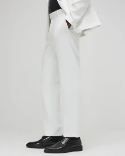 White Slim Fit Tailored Suit Trousers