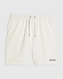 White Slim Fit Textured Shorts