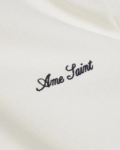White Slim Fit Textured T-Shirt