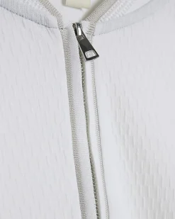 White Slim Fit Textured Tipped Polo Shirt