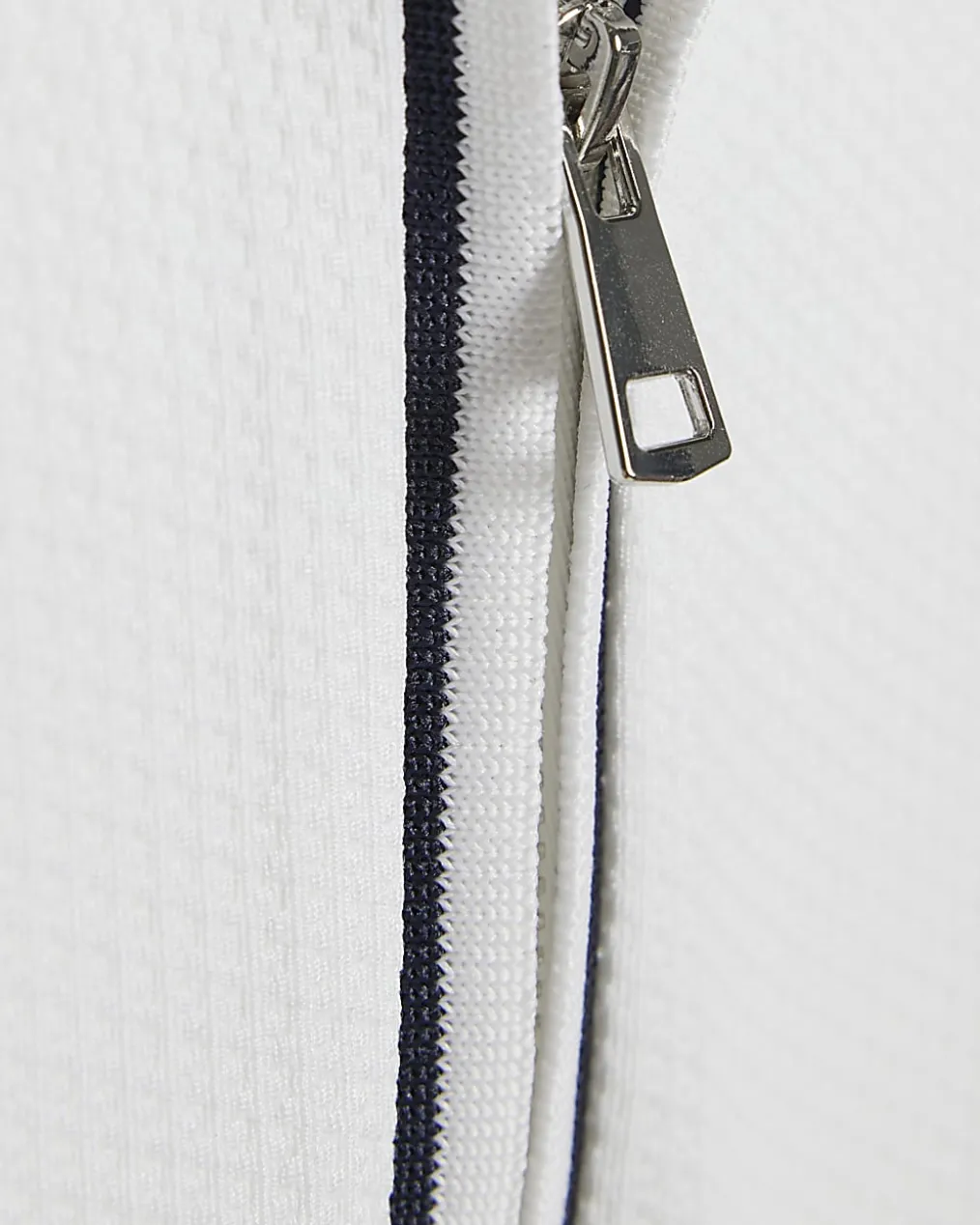 White Slim Fit Tipped Baseball Polo Shirt