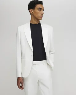 White Slim Fit Tuxedo Jacket