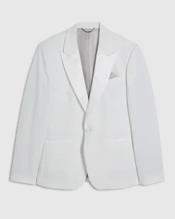 White Slim Fit Tuxedo Jacket