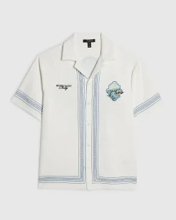 White St Tropez Embroidered Shirt