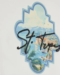 White St Tropez Embroidered Shirt