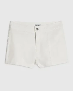 White Stretch Hotpant Denim Shorts