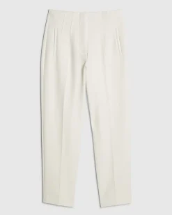White Tailored Cigarette Trousers