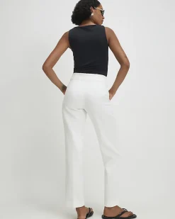White Tailored Cigarette Trousers