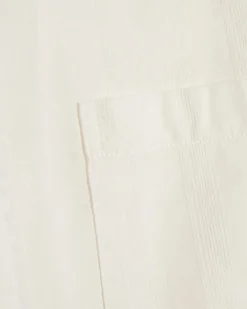 White Textured Cross Hatch Long Sleeve Shirt
