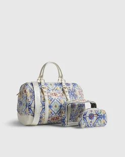 White Tile Print Barrell Bag Bundle