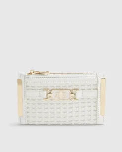 White Weave Mini Purse