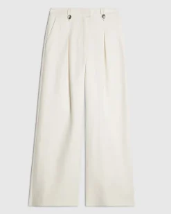 White Wide Leg Trousers