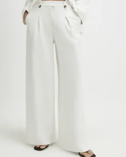 White Wide Leg Trousers