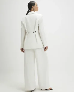 White Wide Leg Trousers