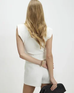 White Wrap Front Skort