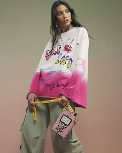 White Year Zero Dip Dye Sweatshirt