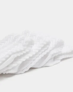 White zig zag socks multipack