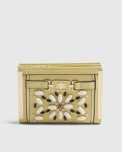 Yellow Beaded Flower Purse