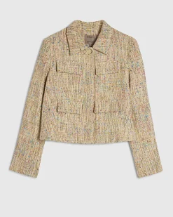 Yellow Boucle Pocket Jacket