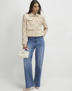 Yellow Boucle Pocket Jacket