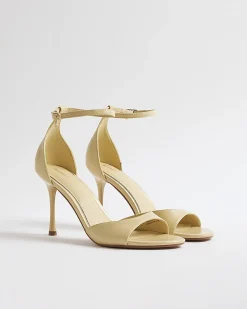 Yellow Closed Back Heeled Sandals