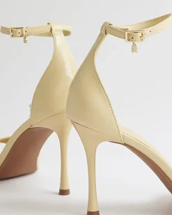 Yellow Closed Back Heeled Sandals