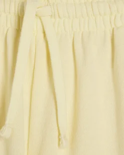 Yellow Cotton Loopback Shorts